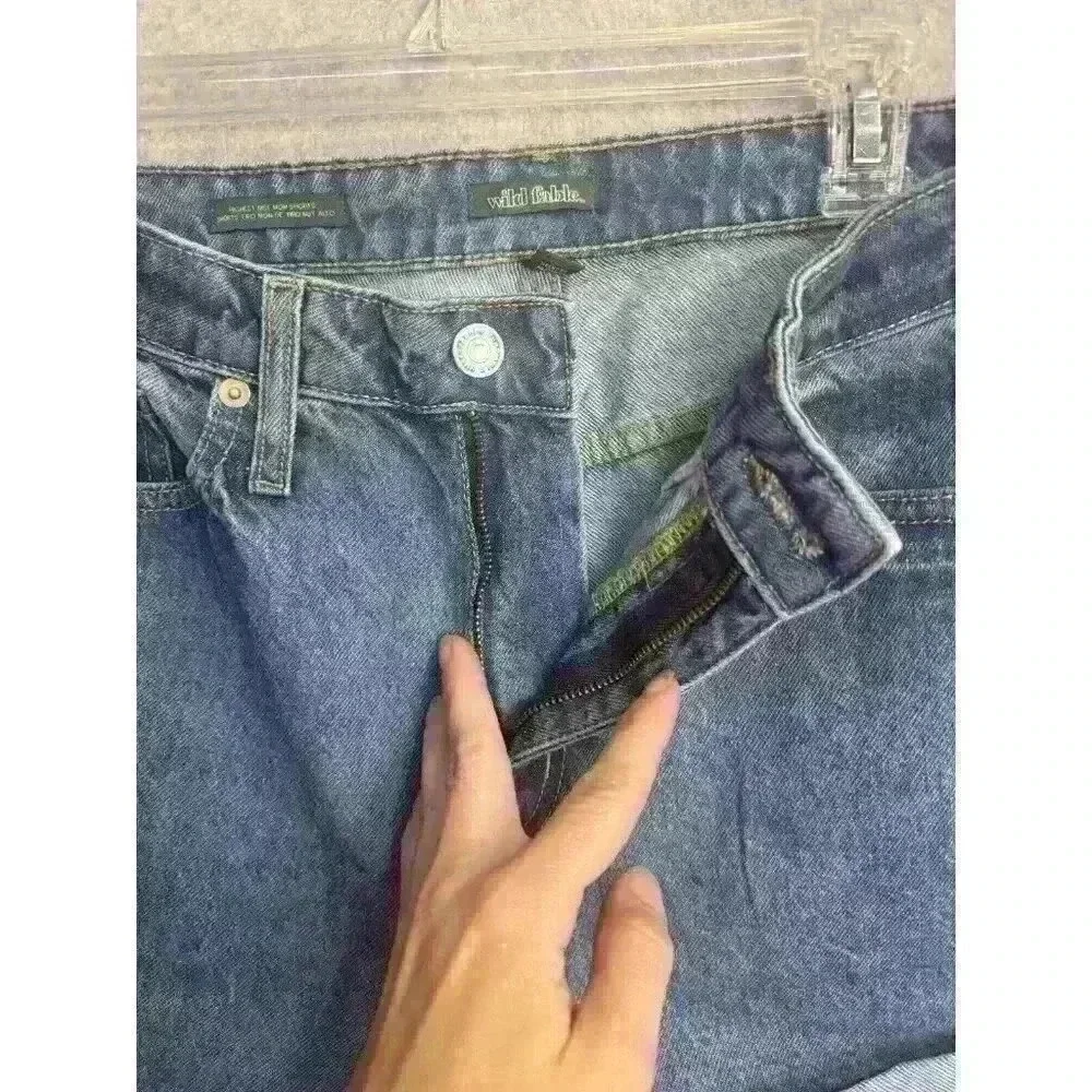 Wild Fable‎ Women's High-Rise Jean Denim Shorts Blue Happy Size 6/28 100% Cotton